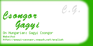csongor gagyi business card